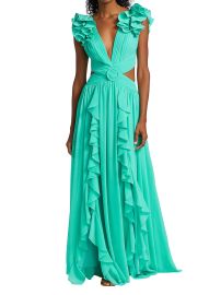 Shop PatBO Flutter Sleeve Maxi Dress at Saks Fifth Avenue